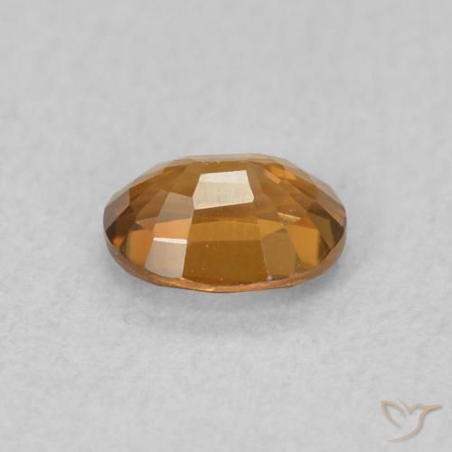 Zircone Marrone arancio naturale da 0.59 ct, Ovale, VVS-VS