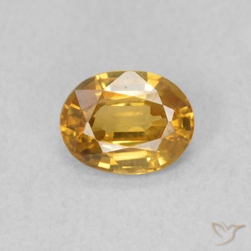 Zircone Dorato naturale da 0.55 ct, Ovale, VVS-VS