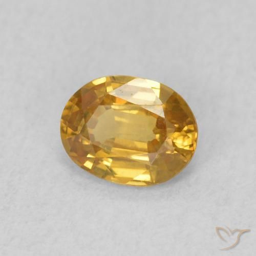 Zircone Dorato naturale da 0.55 ct, Ovale, VVS-VS
