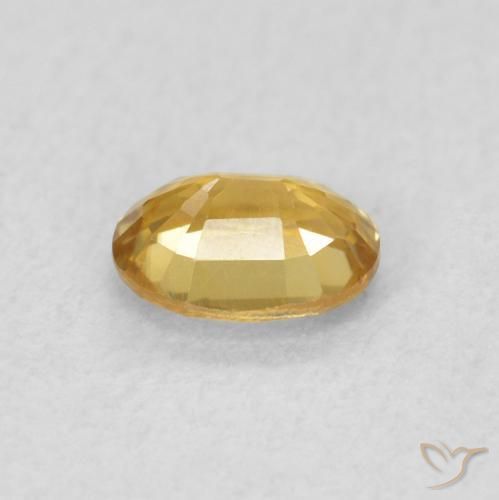 Zircone Dorato naturale da 0.55 ct, Ovale, VVS-VS
