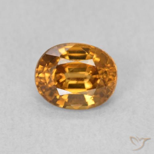 0.66ct Naturale Marrone dorato Zircone, Ovale, VVS-VS