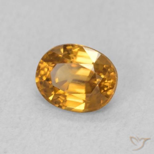 Zircone Marrone dorato naturale da 0.66 ct, Ovale, VVS-VS