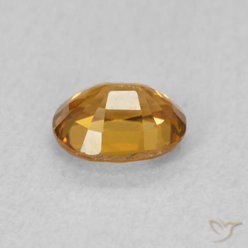Zircone Marrone dorato naturale da 0.66 ct, Ovale, VVS-VS