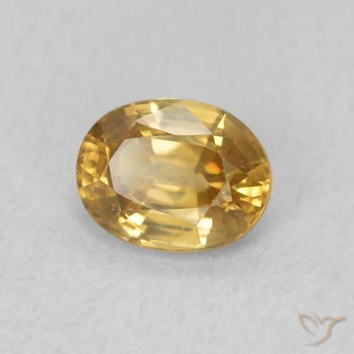 Zircone Champagne naturale da 0.64 ct, Ovale, VVS