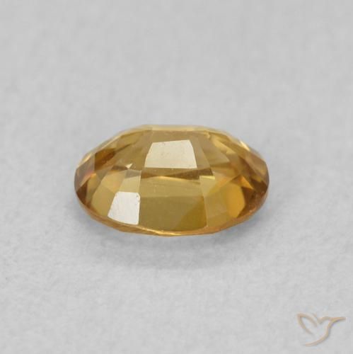 Zircone Champagne naturale da 0.64 ct, Ovale, VVS