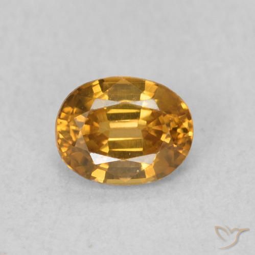 0.63ct Naturale Marrone dorato Zircone, Ovale, VVS