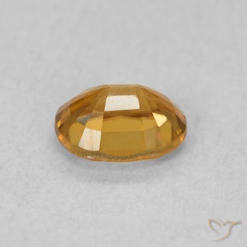 Zircone Marrone dorato naturale da 0.63 ct, Ovale, VVS