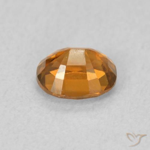 Zircone Arancio Medio naturale da 0.68 ct, Ovale, VVS