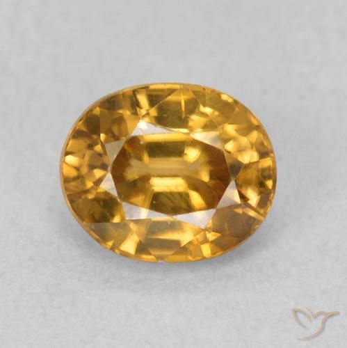 1.07ct Naturale Dorato Zircone, Ovale, VS