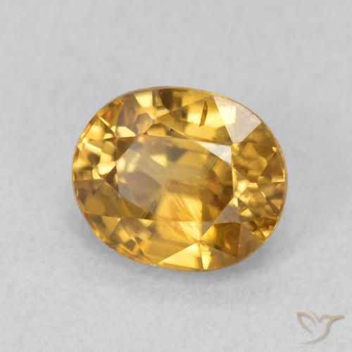 Zircone Dorato naturale da 1.07 ct, Ovale, VS