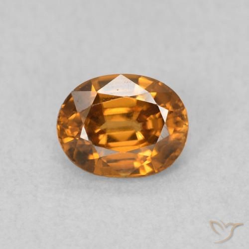 0.60ct Naturale Marrone dorato Zircone, Ovale, VVS
