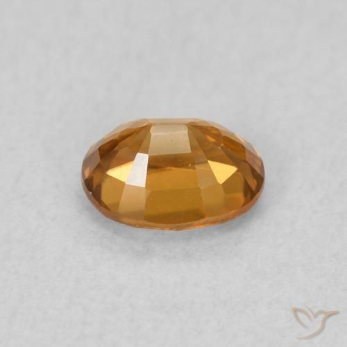 Zircone Marrone dorato naturale da 0.60 ct, Ovale, VVS