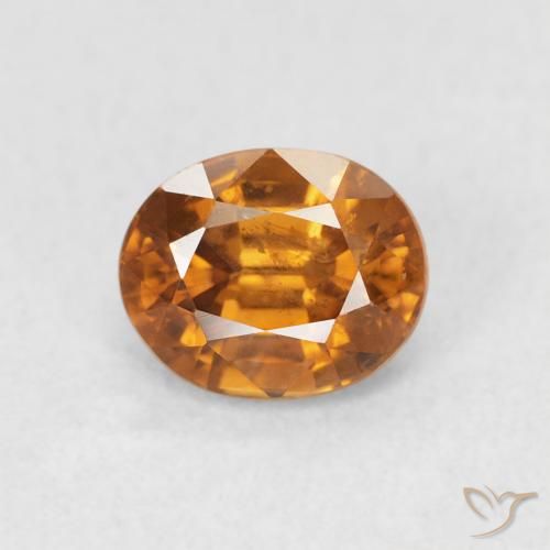 1.12ct Naturale Arancio Medio Zircone, Ovale, VS