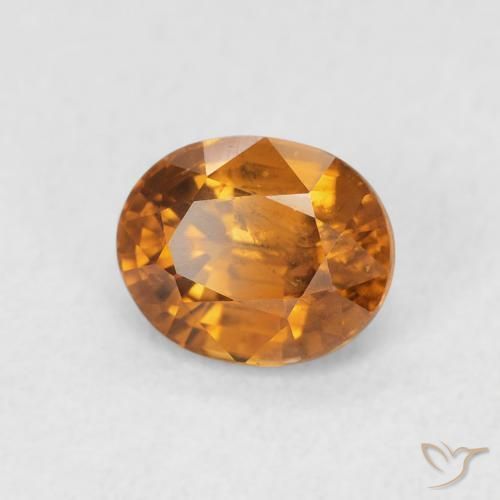 Zircone Arancio Medio naturale da 1.12 ct, Ovale, VS