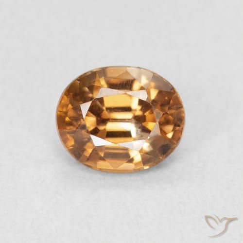1.11ct Naturale Arancio ruggine Zircone, Ovale, VS