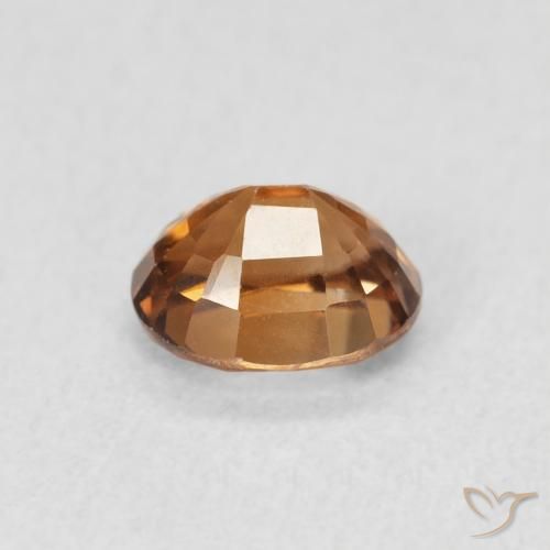Zircone Arancio ruggine naturale da 1.11 ct, Ovale, VS