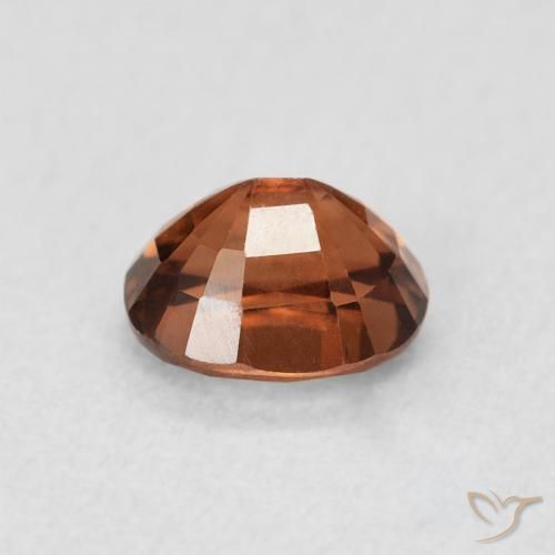 Zircone Arancione scuro naturale da 1.17 ct, Ovale, VVS-VS