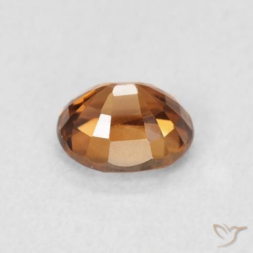 Zircone Arancio Medio naturale da 1.07 ct, Ovale, VVS-VS