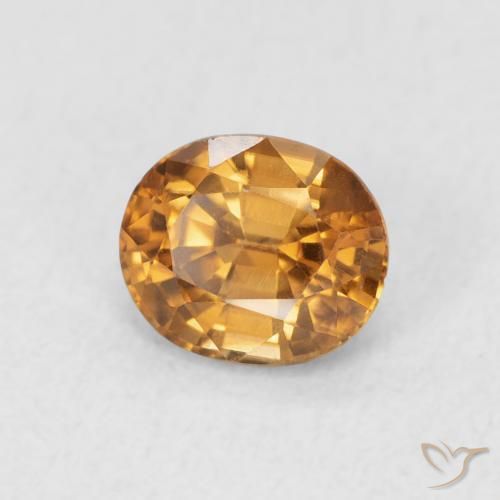 Zircone Arancio Medio naturale da 1.06 ct, Ovale, VS