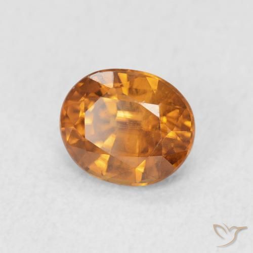 Zircone Marrone arancio naturale da 1.02 ct, Ovale, VS