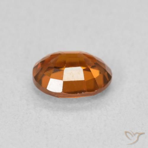 Zircone Arancio Medio naturale da 0.95 ct, Ovale, VVS-VS