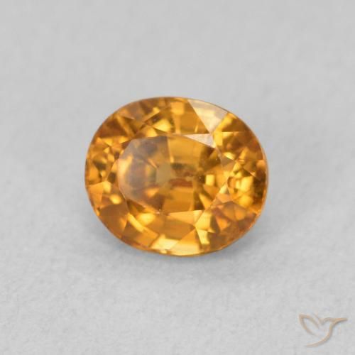 Zircone Arancia Terrosa naturale da 1.06 ct, Ovale, VVS-VS