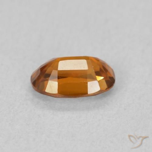 Zircone Arancione scuro naturale da 0.77 ct, Ovale, VVS-VS