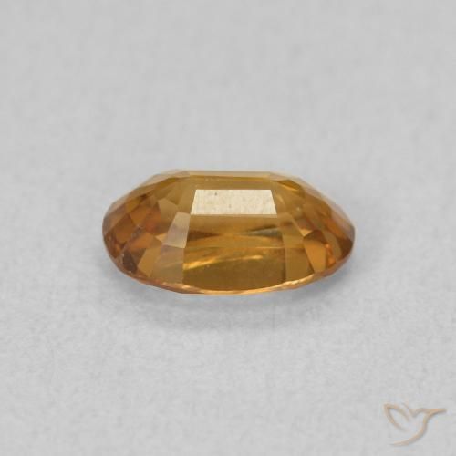 Zircone Arancio ruggine naturale da 0.70 ct, Ovale, VVS-VS
