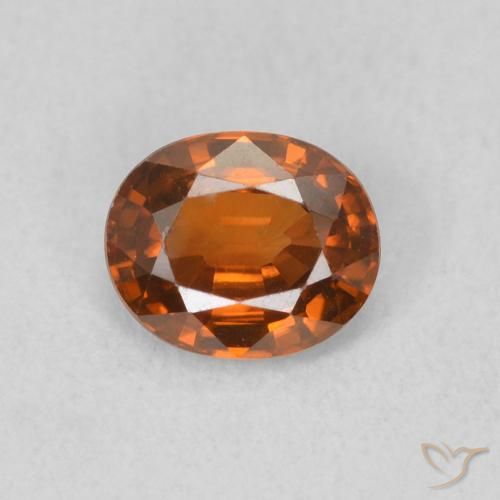 0.90ct Naturale Arancia Fuoco Zircone, Ovale, VVS-VS