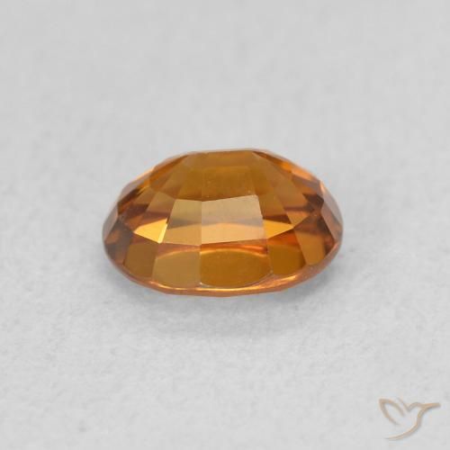 Zircone Arancia Terrosa naturale da 0.99 ct, Ovale, VVS-VS
