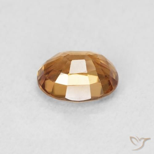 Zircone Marrone arancio naturale da 0.93 ct, Ovale, VVS