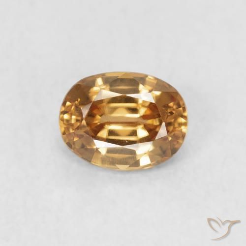 0.60ct Naturale Golden-Peach Zircone, Ovale, VVS