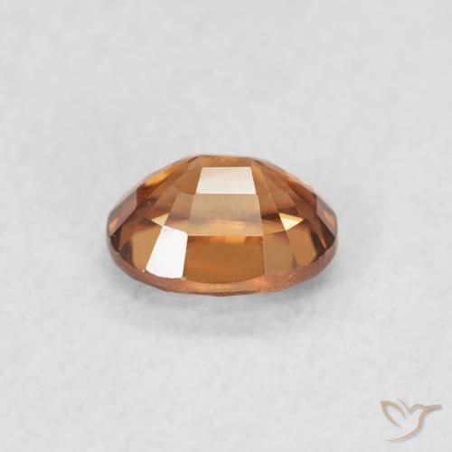 Zircone Arancione scuro naturale da 0.63 ct, Ovale, VVS