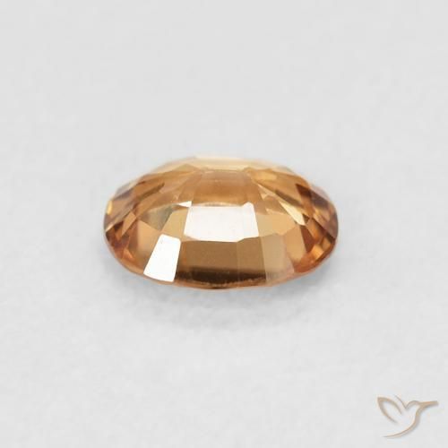Zircone Marrone arancio naturale da 0.54 ct, Ovale, VVS