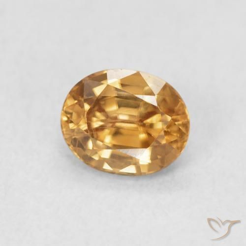 Zircone Golden-Peach naturale da 1.09 ct, Ovale, VS
