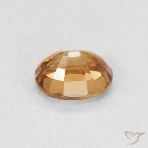 Zircone Golden-Peach naturale da 1.09 ct, Ovale, VS