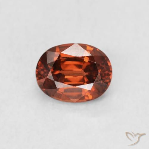 0.66ct Naturale Arancia Fuoco Zircone, Ovale, VVS