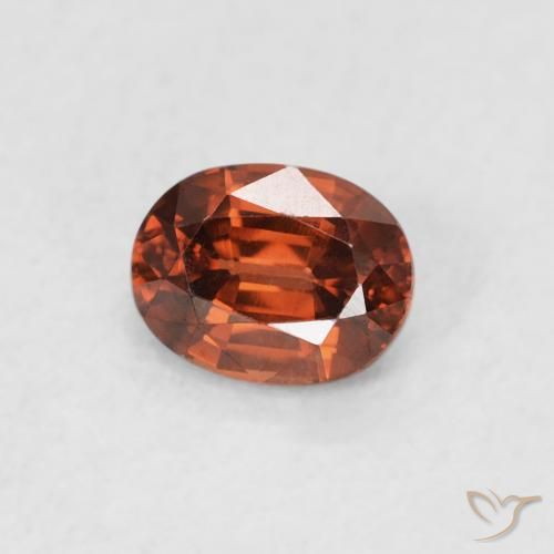 Zircone Arancia Fuoco naturale da 0.66 ct, Ovale, VVS