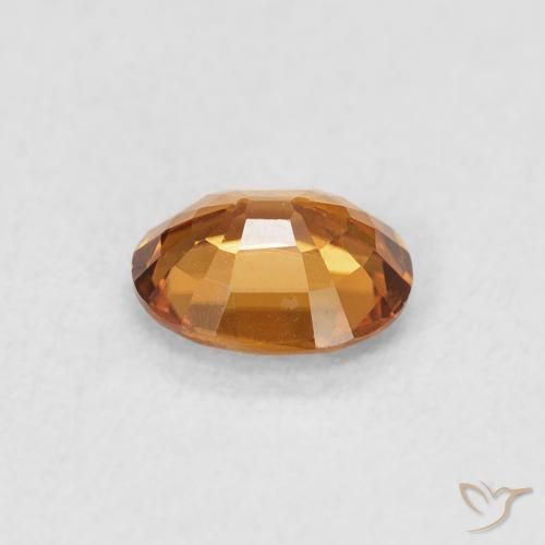 Zircone Marrone arancio naturale da 0.83 ct, Ovale, VVS