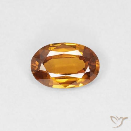 0.56ct Naturale Arancio Medio Zircone, Ovale, VVS