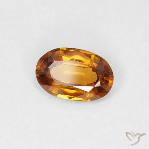 Zircone Arancio Medio naturale da 0.56 ct, Ovale, VVS