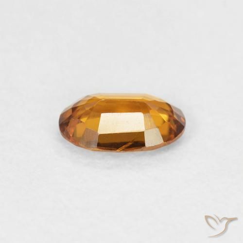 Zircone Arancio Medio naturale da 0.56 ct, Ovale, VVS