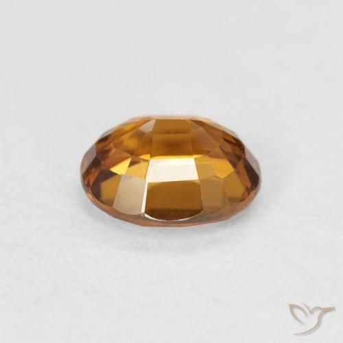 Zircone Arancio Medio naturale da 1.00 ct, Ovale, VVS-VS