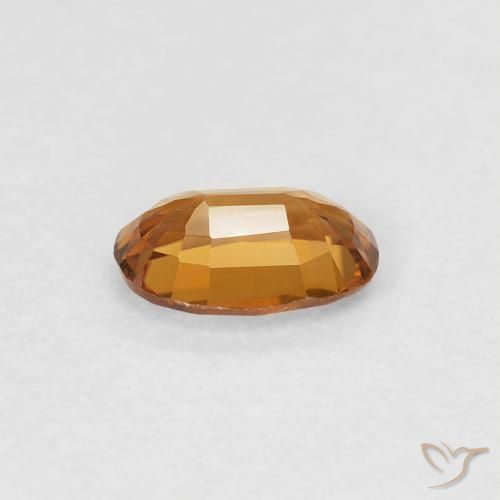 Zircone Marrone arancio naturale da 0.68 ct, Ovale, VVS-VS