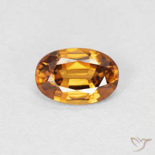 0.69ct Naturale Arancio Medio Zircone, Ovale, VVS-VS