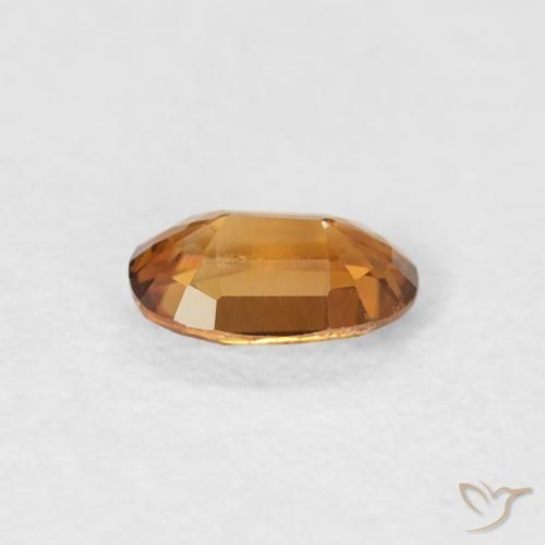 Zircone Marrone arancio naturale da 0.66 ct, Ovale, VVS-VS