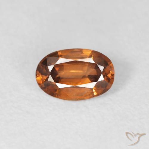 0.69ct Naturale Arancio Terra Zircone, Ovale, VVS