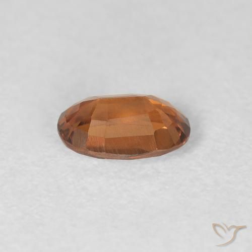 Zircone Arancio Terra naturale da 0.69 ct, Ovale, VVS
