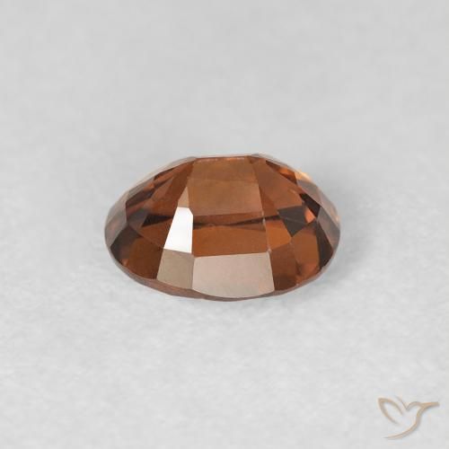 Zircone Arancione scuro naturale da 1.00 ct, Ovale, VVS