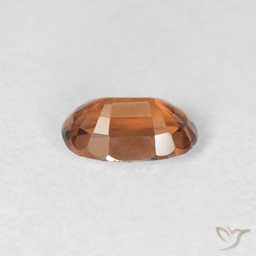 Zircone Arancione scuro naturale da 0.69 ct, Ovale, VVS